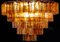 Large Modern Gold Amber Color Murano Glass Chandelier or Flush Mount, 1970 4