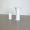 Op Art German White Porcelain Vases by Ak Kaiser, 1970s, Set of 2 2