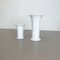 Vases Op Art en Porcelaine Blanche par Ak Kaiser, Allemagne, 1970s, Set de 2 2