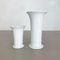 Op Art German White Porcelain Vases by Ak Kaiser, 1970s, Set of 2, Image 4
