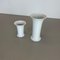 Vases Op Art en Porcelaine Blanche par Ak Kaiser, Allemagne, 1970s, Set de 2 6