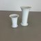 Vases Op Art en Porcelaine Blanche par Ak Kaiser, Allemagne, 1970s, Set de 2 5