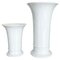 Op Art German White Porcelain Vases by Ak Kaiser, 1970s, Set of 2 1