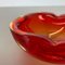 Red Murano Sommerso Glass Shell Bowl by Cenedese Vetri, 1960s 9