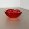 Red Murano Sommerso Glass Shell Bowl by Cenedese Vetri, 1960s 4