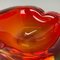 Red Murano Sommerso Glass Shell Bowl by Cenedese Vetri, 1960s 10
