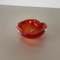 Red Murano Sommerso Glass Shell Bowl by Cenedese Vetri, 1960s 3