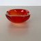 Red Murano Sommerso Glass Shell Bowl by Cenedese Vetri, 1960s 13