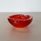 Red Murano Sommerso Glass Shell Bowl by Cenedese Vetri, 1960s 2