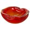 Red Murano Sommerso Glass Shell Bowl by Cenedese Vetri, 1960s 1