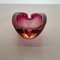 Large Italian Murano Glass Pink Floral Bowl Shell Ashtray, 1970s 11