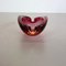 Large Italian Murano Glass Pink Floral Bowl Shell Ashtray, 1970s 12