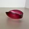 Large Italian Murano Glass Pink Floral Bowl Shell Ashtray, 1970s 4