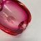 Large Italian Murano Glass Pink Floral Bowl Shell Ashtray, 1970s 9