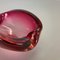 Large Italian Murano Glass Pink Floral Bowl Shell Ashtray, 1970s 7