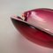 Large Italian Murano Glass Pink Floral Bowl Shell Ashtray, 1970s 6
