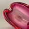 Large Italian Murano Glass Pink Floral Bowl Shell Ashtray, 1970s 8
