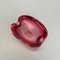 Large Italian Murano Glass Pink Floral Bowl Shell Ashtray, 1970s 10