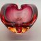 Large Italian Murano Glass Pink Floral Bowl Shell Ashtray, 1970s 13