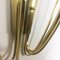 Extra Large Modernist Italian Brass Theatre Wall Light Sconces, 1950s 9