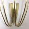 Extra Large Modernist Italian Brass Theatre Wall Light Sconces, 1950s 8