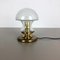 Lampe de Bureau Champignon Moderniste en Verre et Laiton par Doria Lights, Allemagne, 1970s 3