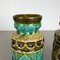 Op Art German Multi-Color Pottery Vase from Bay Ceramics, 1960s, Set of 2 4