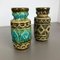 Op Art German Multi-Color Pottery Vase from Bay Ceramics, 1960s, Set of 2 12