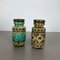 Op Art German Multi-Color Pottery Vase from Bay Ceramics, 1960s, Set of 2, Image 2