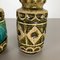 Op Art German Multi-Color Pottery Vase from Bay Ceramics, 1960s, Set of 2 9