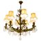 French Louis XVI Style Bronze and Crystal Eight-Light Chandelier 1