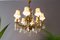 Französischer Louis XVI Kronleuchter aus Bronze & Kristallglas mit 8 Leuchten 3