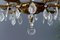 Französischer Louis XVI Kronleuchter aus Bronze & Kristallglas mit 8 Leuchten 11