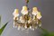 Lustre à Huit Lampes Style Louis XVI en Bronze et Cristal, France 2