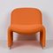 Mid-Century Italian Orange Armchair by Giancarlo Piretti for Castell, 1970s 6