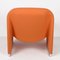 Mid-Century Italian Orange Armchair by Giancarlo Piretti for Castell, 1970s 15