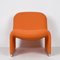 Mid-Century Italian Orange Armchair by Giancarlo Piretti for Castell, 1970s, Image 7