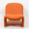 Mid-Century Italian Orange Armchair by Giancarlo Piretti for Castell, 1970s 4