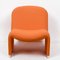 Mid-Century Italian Orange Armchair by Giancarlo Piretti for Castell, 1970s, Image 4