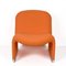 Mid-Century Italian Orange Armchair by Giancarlo Piretti for Castell, 1970s 8