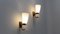 Mid-Century Brass and Glass Sconces from Stilnovo, Set of 2 4