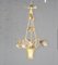 Brass and Glass Rose Chandelier, Image 1