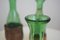Weinkaraffe aus grünem grünem Glas, 1950er, 4er Set 14