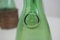 Weinkaraffe aus grünem grünem Glas, 1950er, 4er Set 13