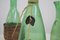 Green Green Glass Wine Decanter, 1950s, Set of 4, Image 12