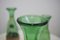 Weinkaraffe aus grünem grünem Glas, 1950er, 4er Set 10