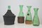 Green Green Glass Wine Decanter, 1950s, Set of 4 1