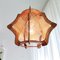 Mid-Century Modern French Wood and Straw Wooden Hanging Lamp, 1960s 8