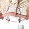 Mid-Century Modern French Wood and Straw Wooden Hanging Lamp, 1960s, Image 12