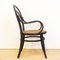 Curved Bentwood Armchair with Grid Seat, Image 5